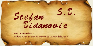 Stefan Didanović vizit kartica